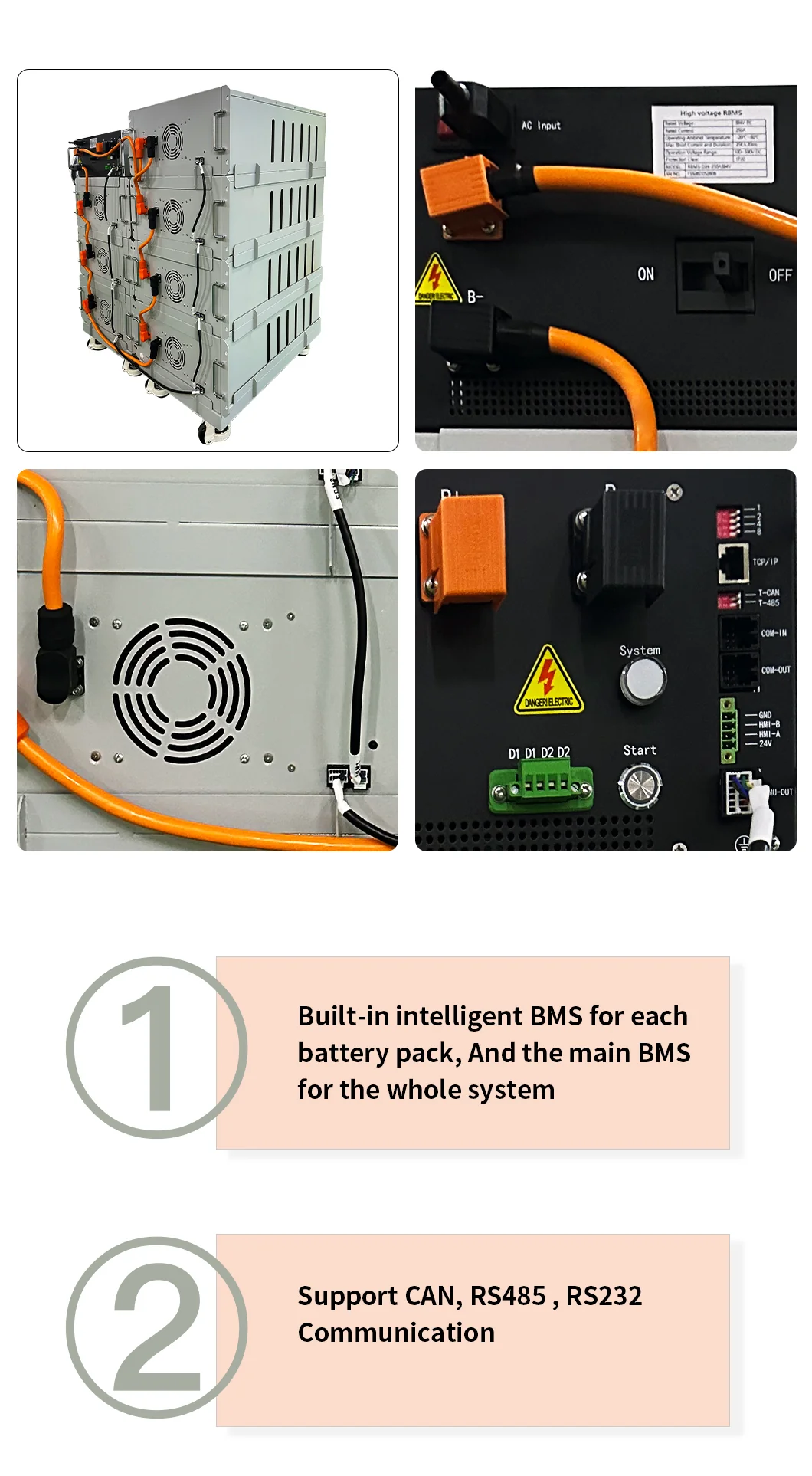 High-voltage Lithium Battery 96V 240V 336V 384V 280AH technical specification image 5