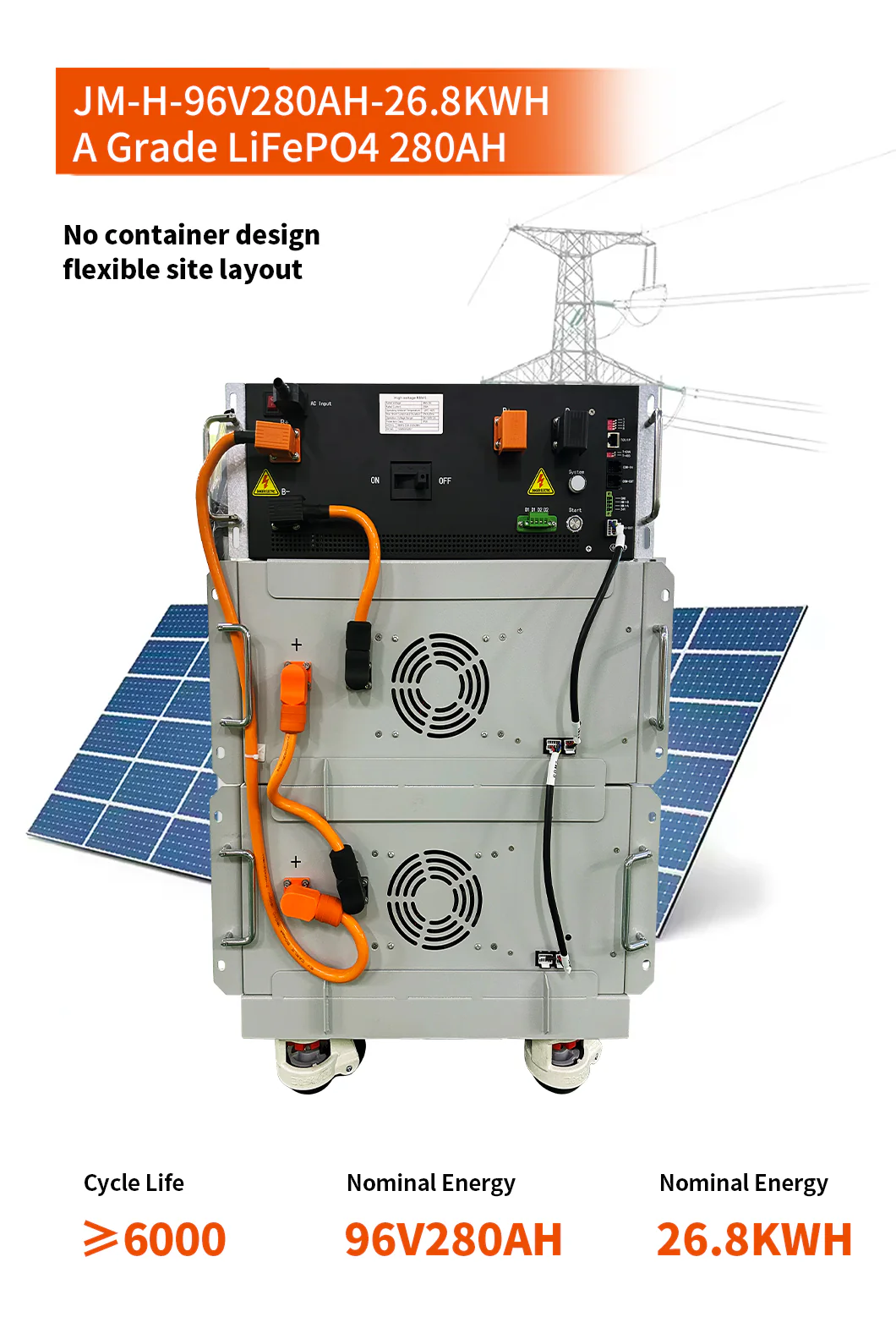 High-voltage Lithium Battery 96V 240V 336V 384V 280AH technical specification image 7