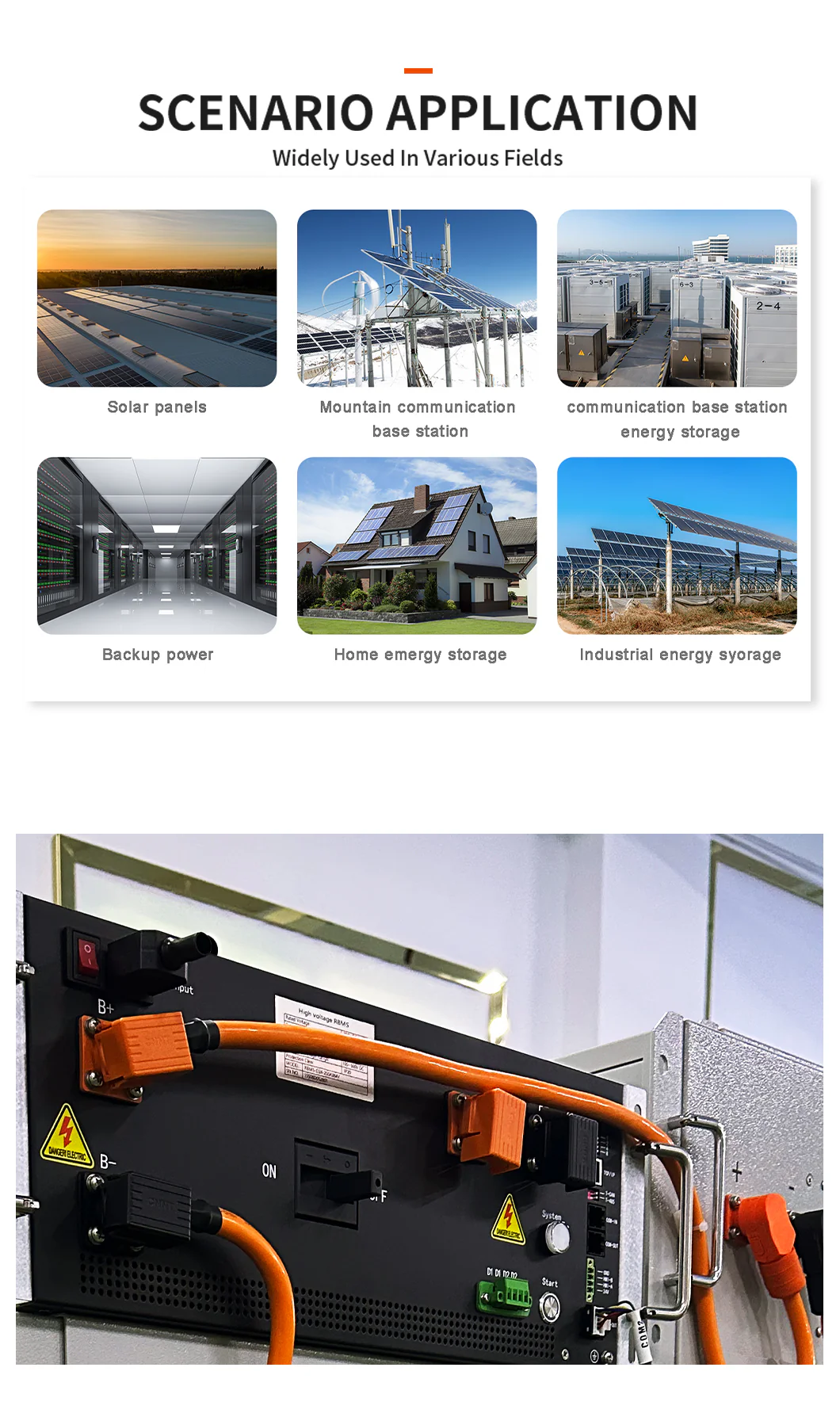 High-voltage Lithium Battery 96V 240V 336V 384V 280AH technical specification image 8